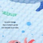 Alfombrilla para cochecito de bebé, cojín para asiento, asiento de seguridad, cojín de seda helada, Universal Blue Whale - Imagen 4