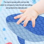 Alfombrilla para cochecito de bebé, cojín para asiento, asiento de seguridad, cojín de seda helada, Universal Blue Whale - Imagen 7