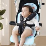 Alfombrilla para cochecito de bebé, cojín para asiento, asiento de seguridad, cojín de seda helada, Universal Blue Whale - Imagen 10