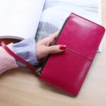 Cartera de pulsera multifuncional con ranura para múltiples tarjetas y cremallera larga para mujer - Imagen 2
