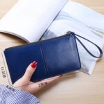 Cartera de pulsera multifuncional con ranura para múltiples tarjetas y cremallera larga para mujer - Imagen 3