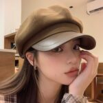 Boina de mujer Otoño Literario Retro Newsboy Hat Octagonal Girl Cap, Free Size - Imagen 6