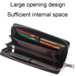 Bolso de mano largo e informal para mujer, bolso de mano con múltiples posiciones para tarjetas, bolsa para teléfono con cremallera, W15840-14 - Imagen 4