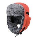 Gorro de invierno para mantener el calor al aire libre, antienfriado, impermeable y de terciopelo, gorro de esquí engrosado, L 58-60cm