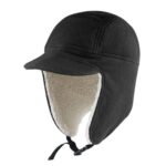 Gorro cálido a prueba de viento para invierno, protección para exteriores, orejas gruesas y suaves, sombrero de lengua de pato