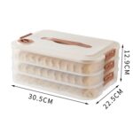 Caja de almacenamiento de bola de masa, caja fresca congelada de bola de masa casera de calidad alimentaria, 3 Layer With Cover - Imagen 2