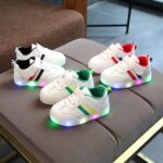 Zapatos casuales con luz LED Zapatos de tablero plano para niños, 26 - Imagen 6