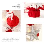 Caja de música giratoria LED de 50cm, Mini Adornos para árbol de Navidad de escritorio, decoraciones navideñas, 50cm (Red White) - Imagen 4