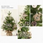 Caja de música giratoria LED de 50cm, Mini árbol de Navidad de escritorio, adornos decorativos navideños, 50cm (Green) - Imagen 3