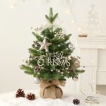Caja de música giratoria LED de 50cm, Mini árbol de Navidad de escritorio, adornos decorativos navideños, 50cm (Green) - Imagen 6