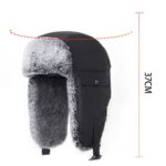 Gorro a prueba de viento para exteriores, gorro de algodón grueso para invierno, gorro cálido a prueba de frío para montar, 58-62cm (Black) - Imagen 2