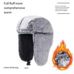 Gorro a prueba de viento para exteriores, gorro de algodón grueso para invierno, gorro cálido a prueba de frío para montar, 58-62cm (Black) - Imagen 4