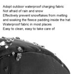 Gorro a prueba de viento para exteriores, gorro de algodón grueso para invierno, gorro cálido a prueba de frío para montar, 58-62cm (Black) - Imagen 6