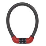 Cerradura de ciclismo antirrobo de seguridad con cerradura de combinación de 5 dígitos para bicicletas y vehículos eléctricos, 57 x 1.72cm