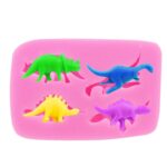 Molde de silicona de dinosaurio, molde decorativo para pastel de chocolate y fondant - Imagen 5