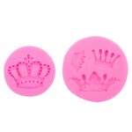 Molde para decoración de pasteles en forma de corona, herramientas de arcilla del molde de silicona para fondant de chocolate DIY, 15-74 - Imagen 2