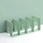 Estantería de acrílico para almacenamiento de libros, sujetalibros de escritorio, estantería de papelería para oficina, Thicken Green