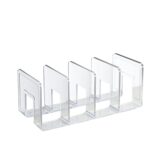 Estantería de acrílico para almacenamiento de libros, sujetalibros de escritorio, estantería de papelería para oficina, Thicken Transparent With Groove - Imagen 2