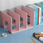 Estantería de acrílico para almacenamiento de libros, sujetalibros de escritorio, estantería de papelería para oficina, Thicken Transparent With Groove - Imagen 5