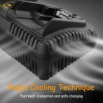 DCB102 para cargador dual de batería de litio DeWalt 10.8V-20V, AU - Imagen 4
