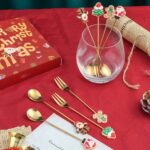 4 unids/pack regalo de Navidad cuchara fruta de dibujos animados tenedor postre cuchara para café, D - Imagen 5