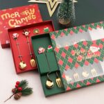 6 unids/pack regalo de Navidad cuchara fruta de dibujos animados tenedor postre cuchara para café, Spoon Fork (Red Box), Spoon Fork (Green Box), Spoon (Red Box), Spoon (Green Box) - Imagen 6