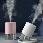 Purificador de aire del coche del ajuste del ángulo del humidificador ultrasónico del aire 350ml mini, 800 mAh Pink - Imagen 2