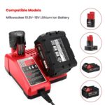 M12-18C para cargador de batería de herramientas eléctricas Milwaukee de 18V, EU - Imagen 4