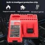 M12-18C para cargador de batería de herramientas eléctricas Milwaukee de 18V, EU - Imagen 5
