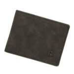 MenBense Cartera corta para hombre Cartera con varias tarjetas esmerilada retro