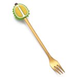 Cuchara de café de acero inoxidable, tenedor de fruta de dibujos animados, vajilla bonita para niños, Durian Fork