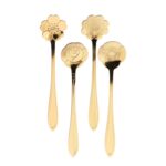 Juego de cubiertos de cuchara y tenedor de acero inoxidable de 2 piezas / paquete, Golden Spoon+Blue Box - Imagen 2
