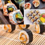 Cortina de sushi no adhesiva con rollo de sushi de bambú de 23 x 22 cm - Imagen 6