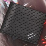 MenBense Cartera para hombre Monedero informal Monedero de gran capacidad Clip para dinero, 555-4 (Black)
