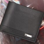 MenBense Cartera para hombre Monedero informal Monedero de gran capacidad Clip para dinero, 555-2 (Black)