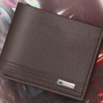 MenBense Cartera para hombre Monedero informal Monedero de gran capacidad Clip para dinero, 555-2 (Dark Coffee)