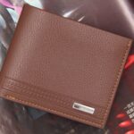 MenBense Cartera para hombre Monedero informal Monedero de gran capacidad Clip para dinero, 555-2 (Light Coffee)