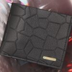 MenBense Cartera para hombre Monedero informal Monedero de gran capacidad Clip para dinero, 555-6 (Black)