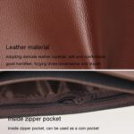 MenBense Cartera para hombre Monedero informal Monedero de gran capacidad Clip para dinero, 555-2 (Black) - Imagen 3