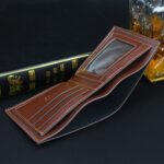 MenBense Cartera para hombre Monedero informal Monedero de gran capacidad Clip para dinero, 555-4 (Dark Coffee) - Imagen 5