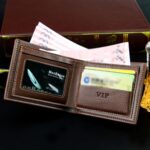 MenBense Cartera para hombre Monedero informal Monedero de gran capacidad Clip para dinero, 555-3 (Dark Coffee) - Imagen 6