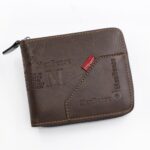 MenBense Cartera corta con cremallera para hombre, monedero de gran capacidad, clip para dinero con múltiples tarjetas