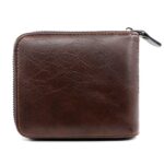 MenBense Cartera corta con cremallera para hombre, monedero de gran capacidad, clip para dinero con múltiples tarjetas - Imagen 4