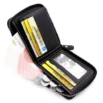 MenBense Cartera corta con cremallera para hombre, monedero de gran capacidad, clip para dinero con múltiples tarjetas - Imagen 10