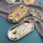 Cuchara agitadora para mascotas de dibujos animados de acero inoxidable 304, tenedor para fruta, cuchara para postre, Beckon Cat Spoon (Silver) - Imagen 7