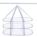 Red de secado plegable para ropa, tendedero colgante para suéter, 61 x 76cm 3 Layers