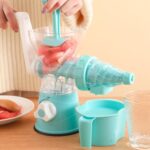 Exprimidor de mano pequeño procesador de alimentos portátil exprimidor de jugo y verduras, Azul, Verde, Rojo