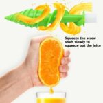 Exprimidor de mano pequeño procesador de alimentos portátil exprimidor de jugo y verduras, Azul, Verde, Rojo - Imagen 5
