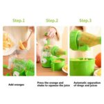 Exprimidor de mano pequeño procesador de alimentos portátil exprimidor de jugo y verduras, Azul, Verde, Rojo - Imagen 9