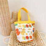Bolso de lona con dibujos animados para niños, bolso Bento con Graffiti, bolso para padres e hijos, Model 2 (Yellow)